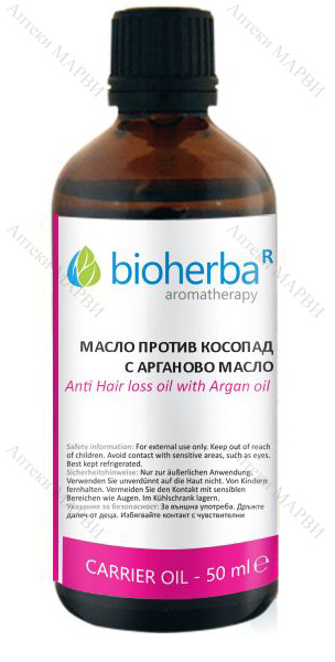 Bioherba Aromatherapy, Масло против косопад с Арганово масло, 50 мл